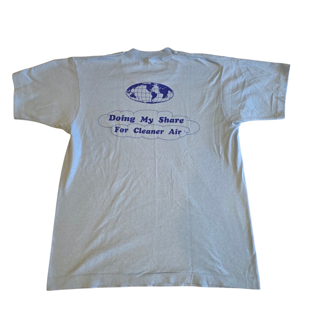 Vintage 80s USPS T Shirt Single Stitch Rideshare Participant San Bernardino Blue